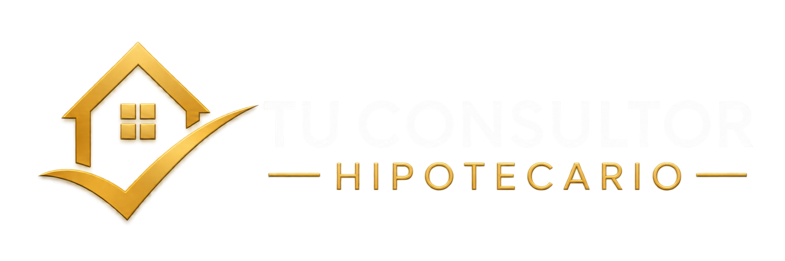 Logo dorado de consultoría hipotecaria